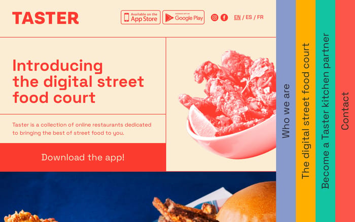 Taster website preview