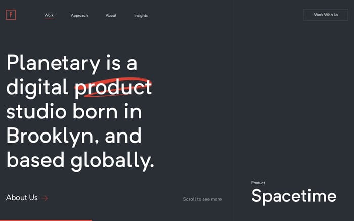 Planetary website preview