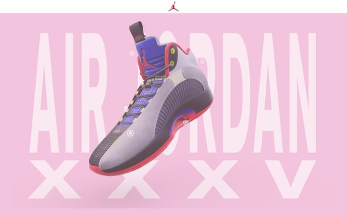 Nike - AJXXXV Unveil website preview