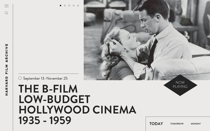 Harvard Film Archive website preview