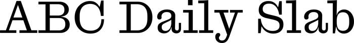 ABC Daily Slab font preview