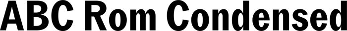 ABC Rom Condensed font preview