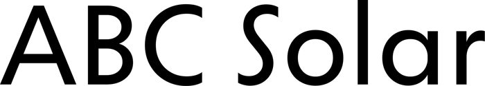 ABC Solar font preview
