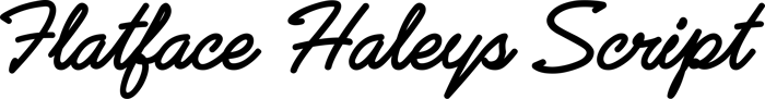 Flatface Haleys Script font preview