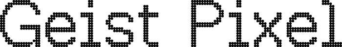 Geist Pixel font preview