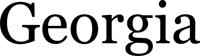 Georgia font preview
