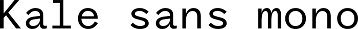 Kale sans mono font preview