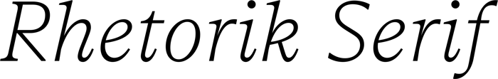 Rhetorik Serif font preview