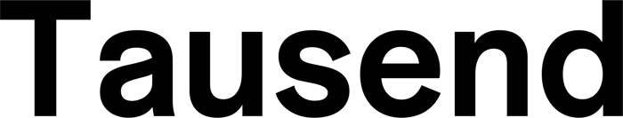 Tausend font preview
