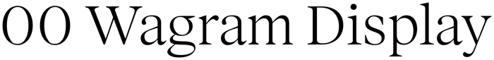 00 Wagram Display font preview