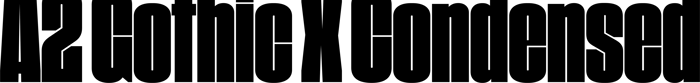 A2 Gothic X Condensed font preview