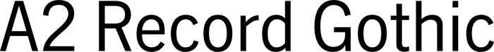 A2 Record Gothic font preview