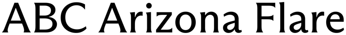 ABC Arizona Flare font preview