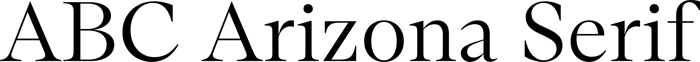 ABC Arizona Serif font preview