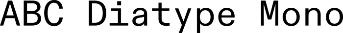 ABC Diatype Mono font preview