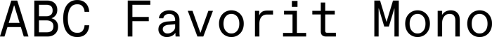 ABC Favorit Mono font preview