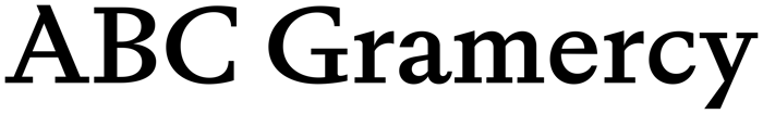 ABC Gramercy font preview