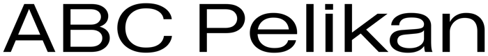 ABC Pelikan font preview