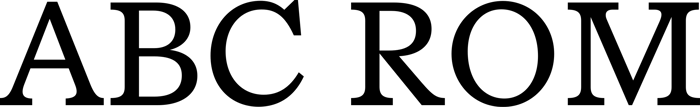 ABC ROM font preview