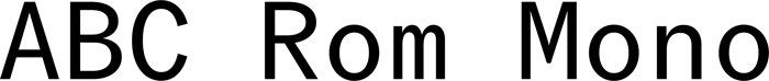 ABC Rom Mono font preview