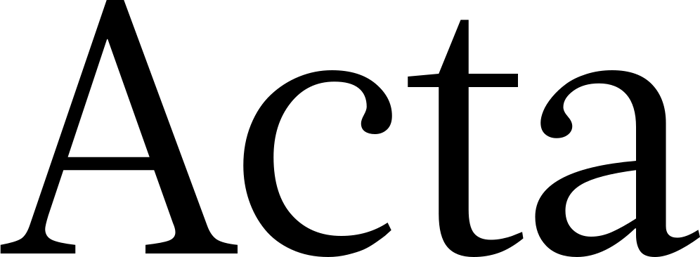 Acta font preview