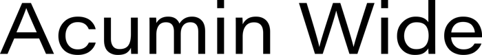Acumin Wide font preview