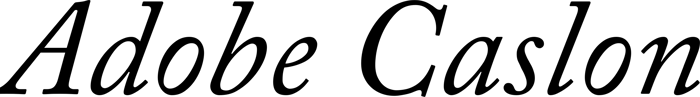 Adobe Caslon font preview