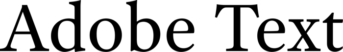 Adobe Text font preview