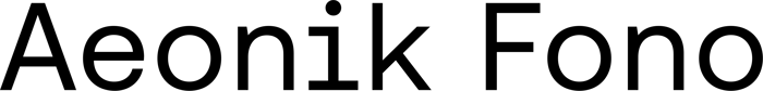 Aeonik Fono font preview
