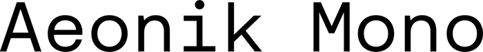 Aeonik Mono font preview