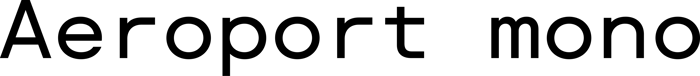 Aeroport mono font preview