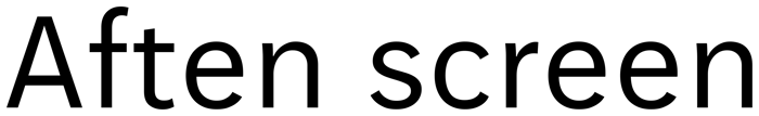 Aften screen font preview