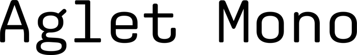Aglet Mono font preview