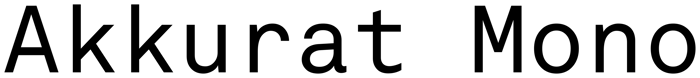 Akkurat Mono font preview