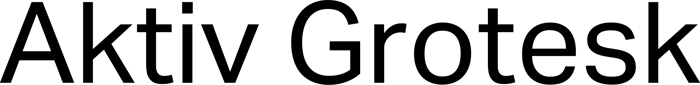 Aktiv Grotesk font preview