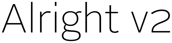 Alright v2 font preview