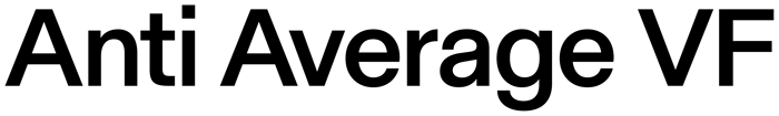 Anti Average VF font preview