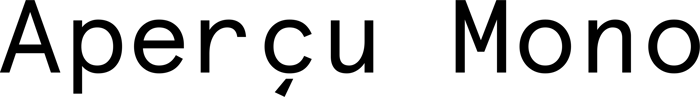 Aperçu Mono font preview
