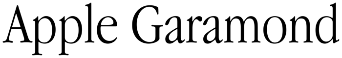 Apple Garamond font preview