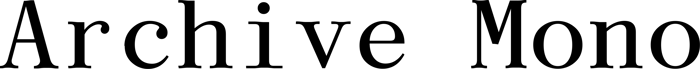 Archive Mono font preview