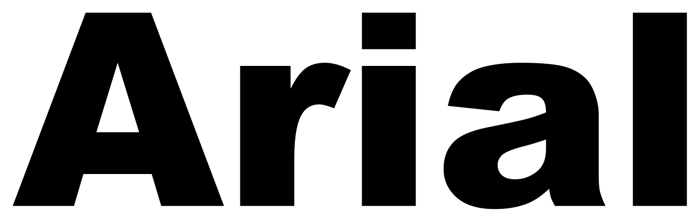 Arial font preview