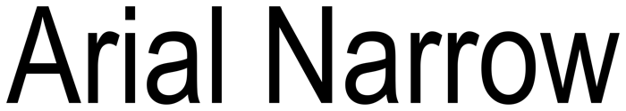 Arial Narrow font preview