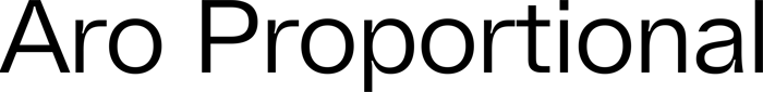 Aro Proportional font preview