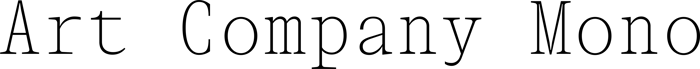 Art Company Mono font preview