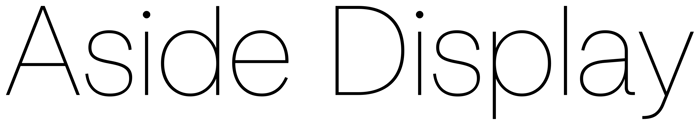Aside Display font preview