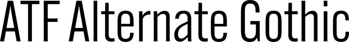 ATF Alternate Gothic font preview