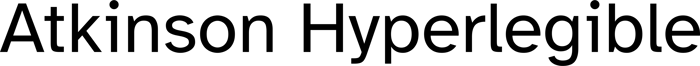 Atkinson Hyperlegible font preview