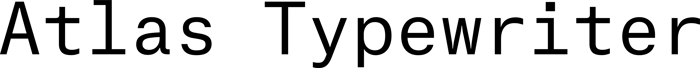 Atlas Typewriter font preview