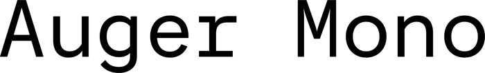 Auger Mono font preview