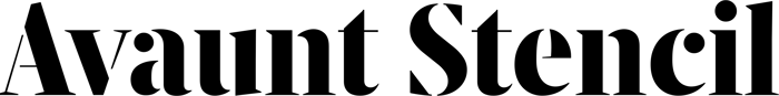 Avaunt Stencil font preview